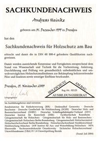 2 2003 Sachkundenachweis f&uuml;r Holzschutz am Bau